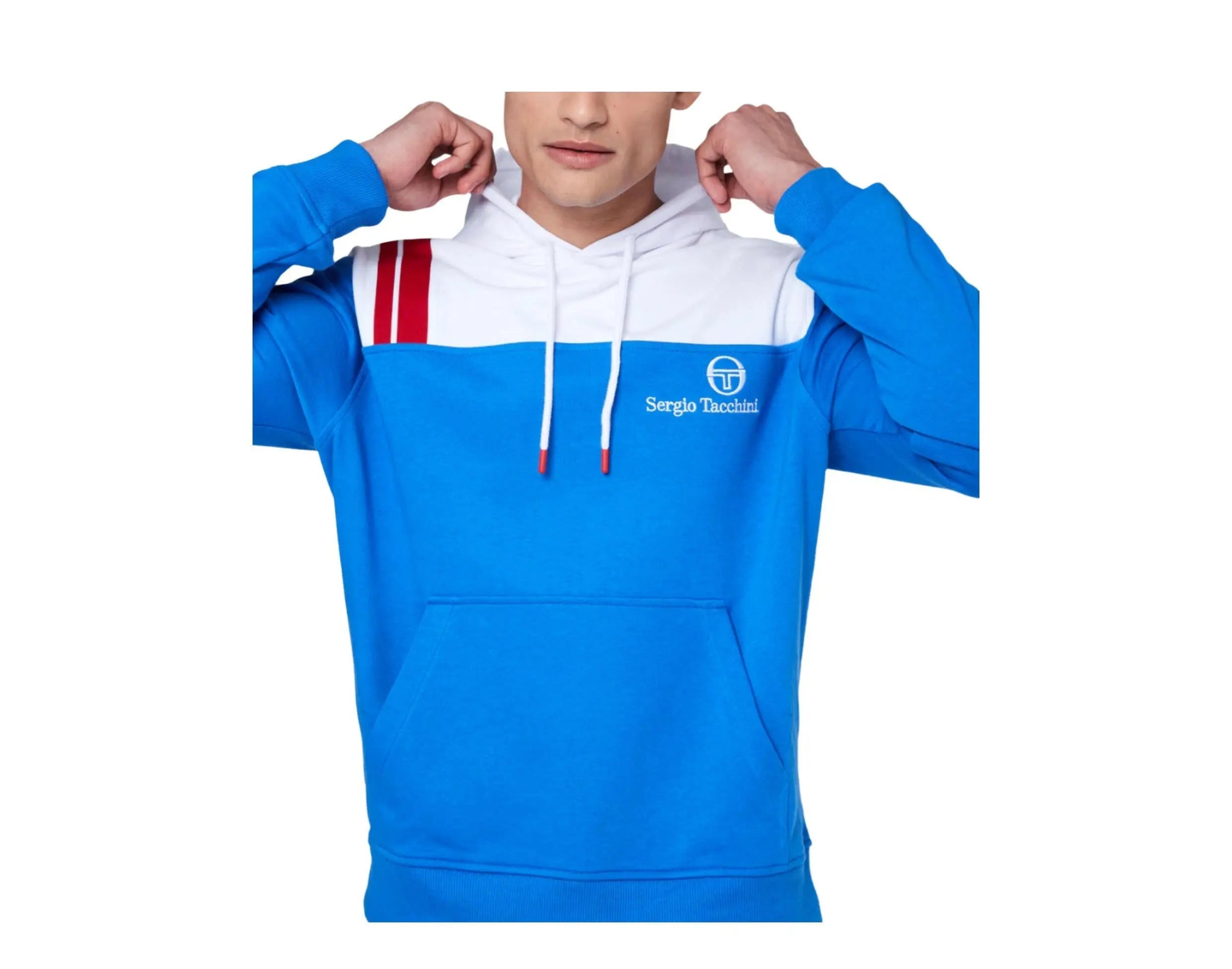 Sergio Tacchini Tingo Archivio Men Hoodie Palace Blue/White