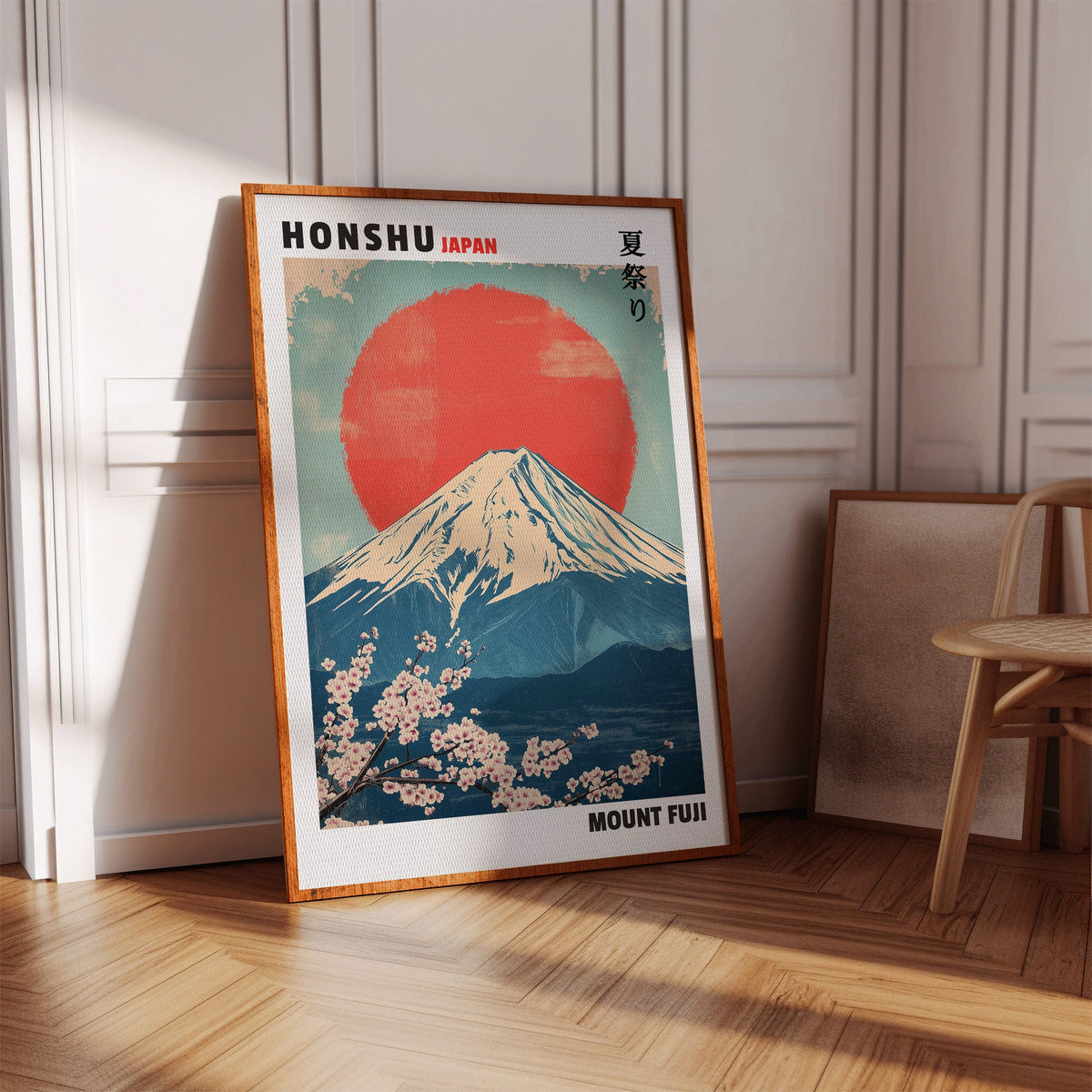 WONDERWALL ‘L’Atelier Fun Collection’ Vintage Mount Fuji – Rising Sun & Cherry Blossoms