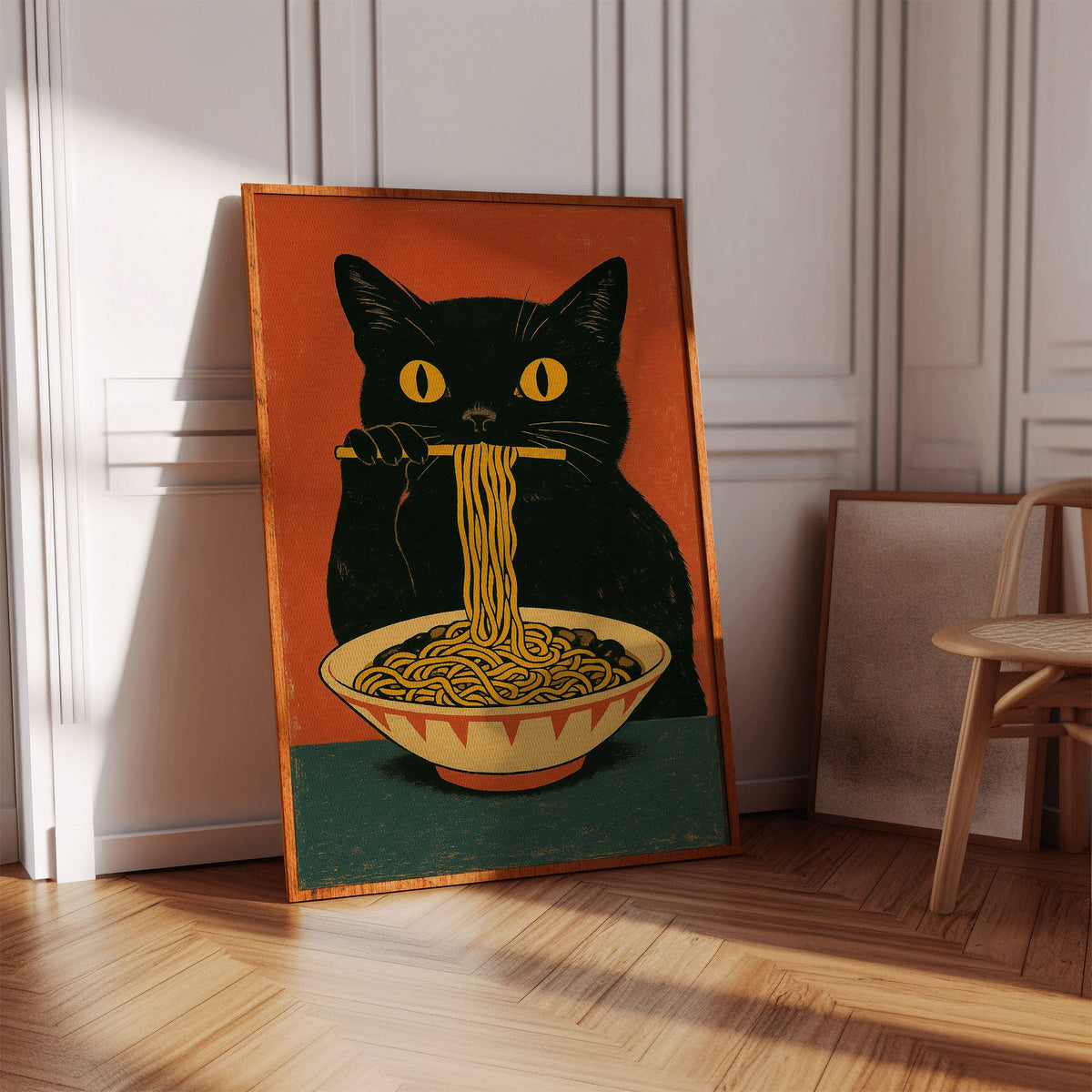 WONDERWALL 'L’Atelier Fun Collection' Ramen Raider – Midnight Noodles, Feline Style