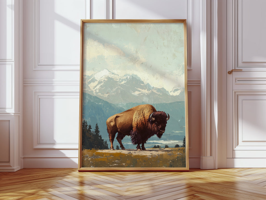 WONDERWALL ‘L’Atelier Fun Collection’ Bison Beneath the Mountain Sky