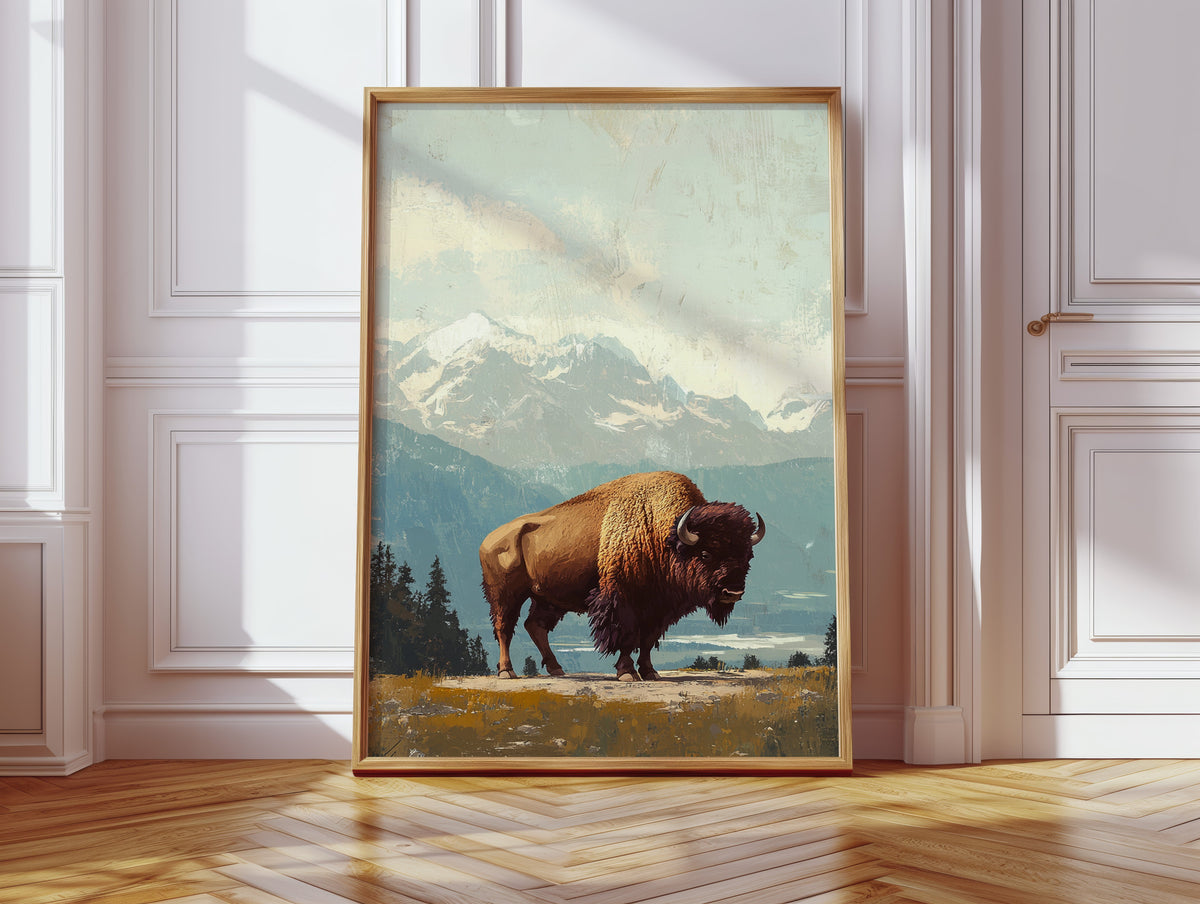 WONDERWALL ‘L’Atelier Fun Collection’ Bison Beneath the Mountain Sky