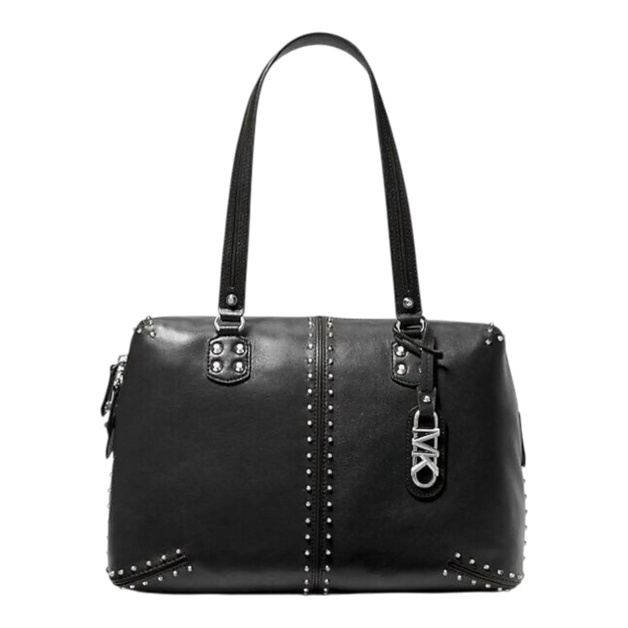 Michael Kors Astor Women Large Studded Leather Tote Bag Black