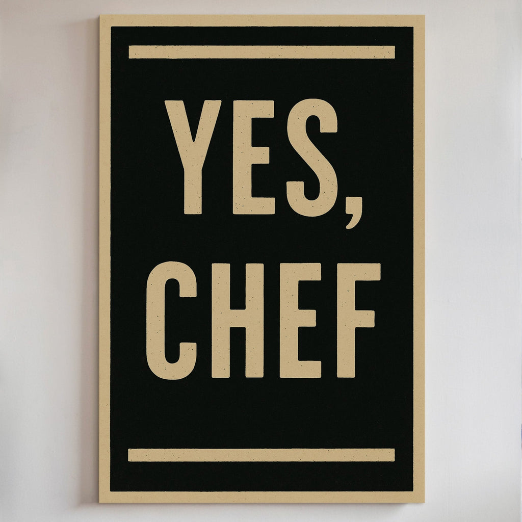WONDERWALL 'L’Atelier Fun Collection' Yes Chef Kitchen Command Print