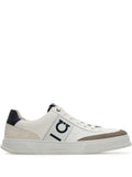 Men Alaska Leather And Suede Sneaker With Gancini Detail