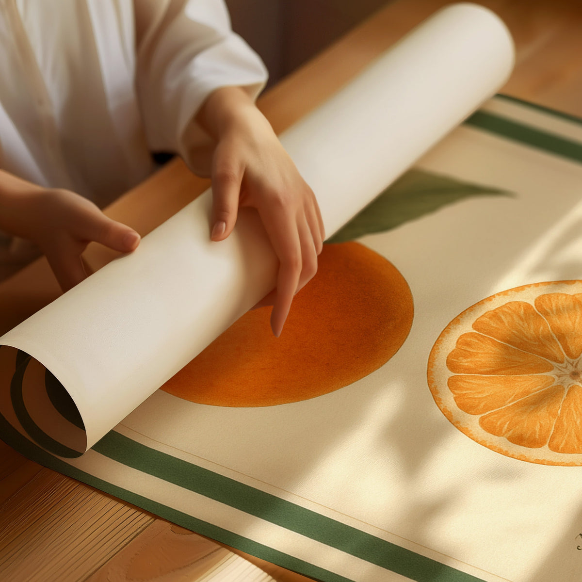 WONDERWALL 'L’Atelier Fun Collection' Vintage Orange Slice Botanical Study