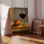 WONDERWALL 'L’Atelier Fun Collection' Burger and Bordeaux Still Life