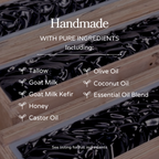Clarifying Charcoal Bar Handmade Tallow and Goat Milk Soap Bar - WONDERWALL