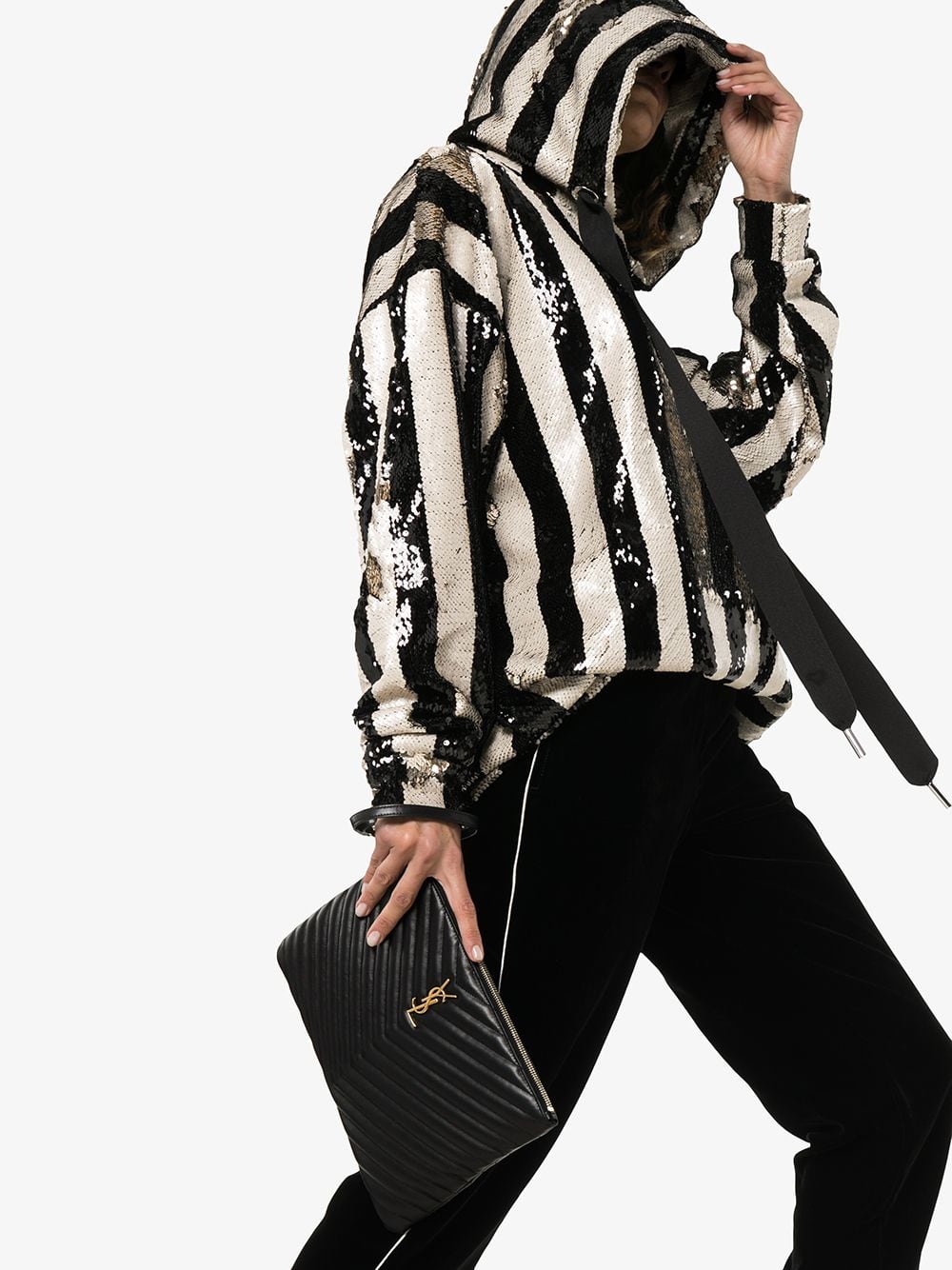 Women Cassandre Matelassé Leather Tablet Pouch