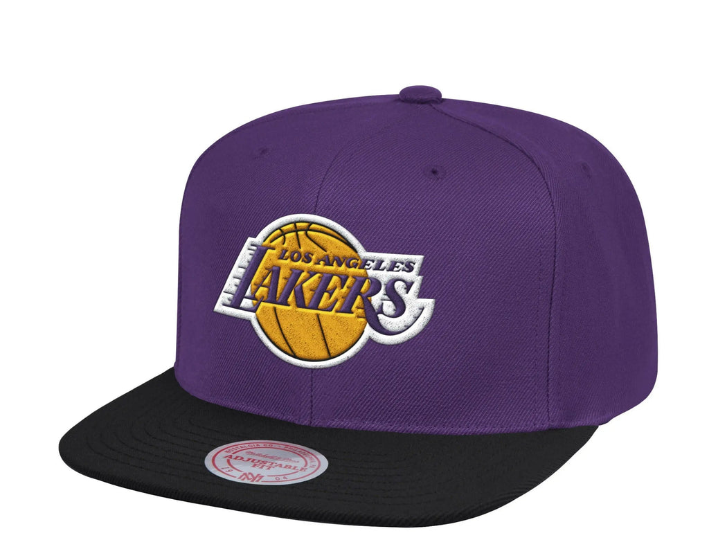 Mitchell & Ness 2 Tone HWC Classic Los Angeles Lakers Snapback Hat Purple/Black