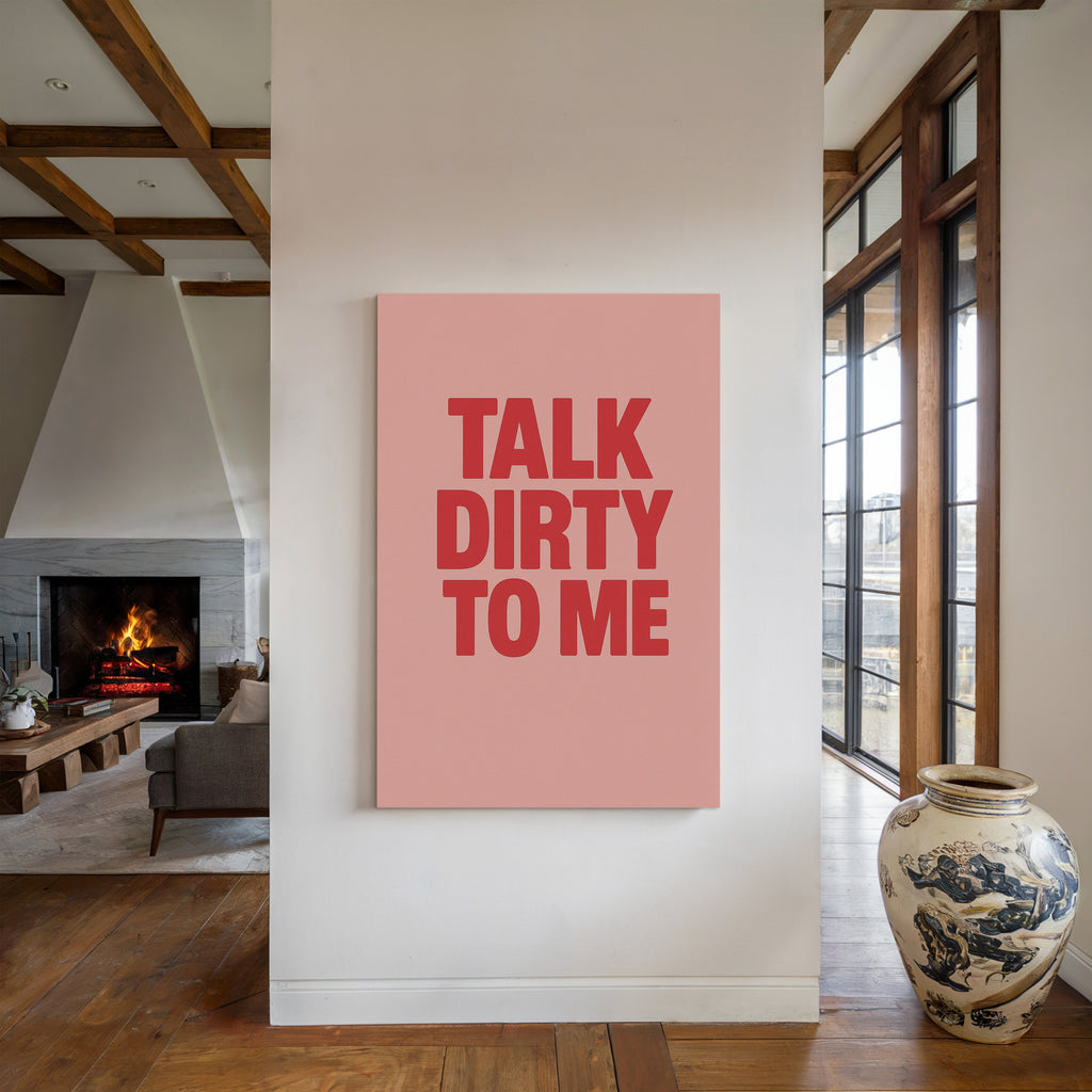 WONDERWALL ‘L’Atelier Fun Collection’ Talk Dirty to Me Bold Pink Print