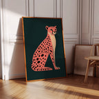 WONDERWALL 'L’Atelier Fun Collection' Pop Art Cheetah in Coral