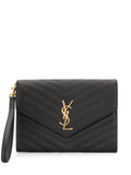 Women Cassandre Matelassé Flap Pouch In Grain De Poudre Leather