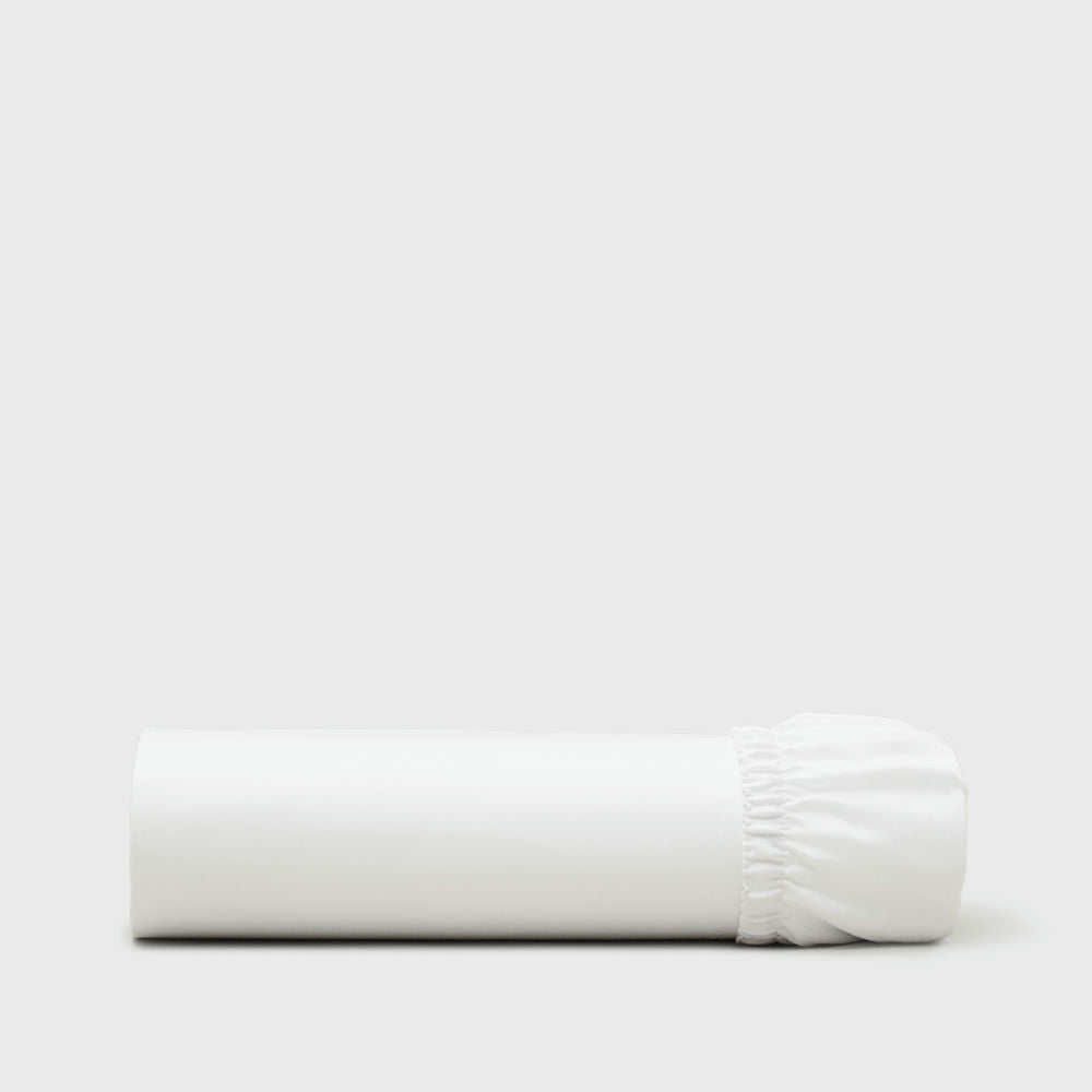 Organic Cotton White Fitted Sheet