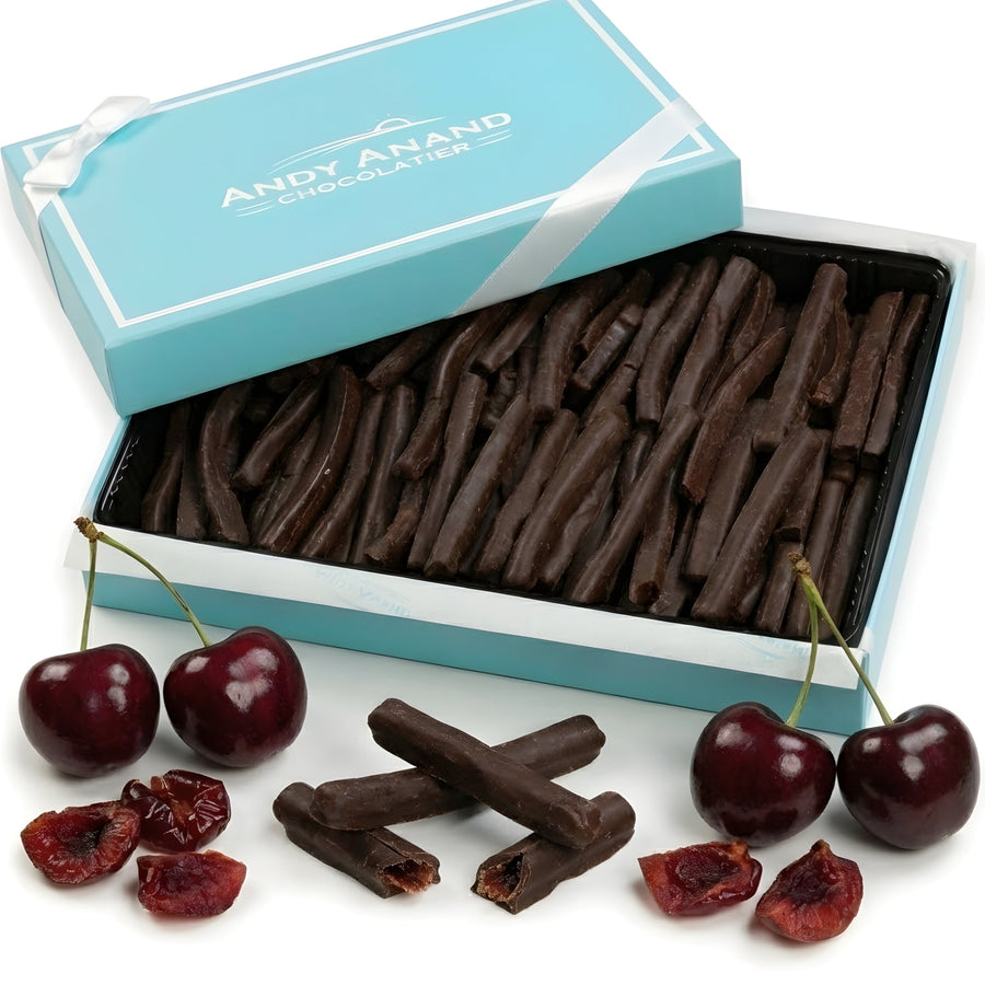 Andy Anand 60% Dark Chocolate Cherry Peel, Vegan, Gluten - Free, 12 oz Gift Box (Approx. 43 Hand - Dipped Pieces) – Premium Italian Gourmet Treat