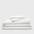 Organic Cotton White Duvet Cover & Fitted Sheet Set