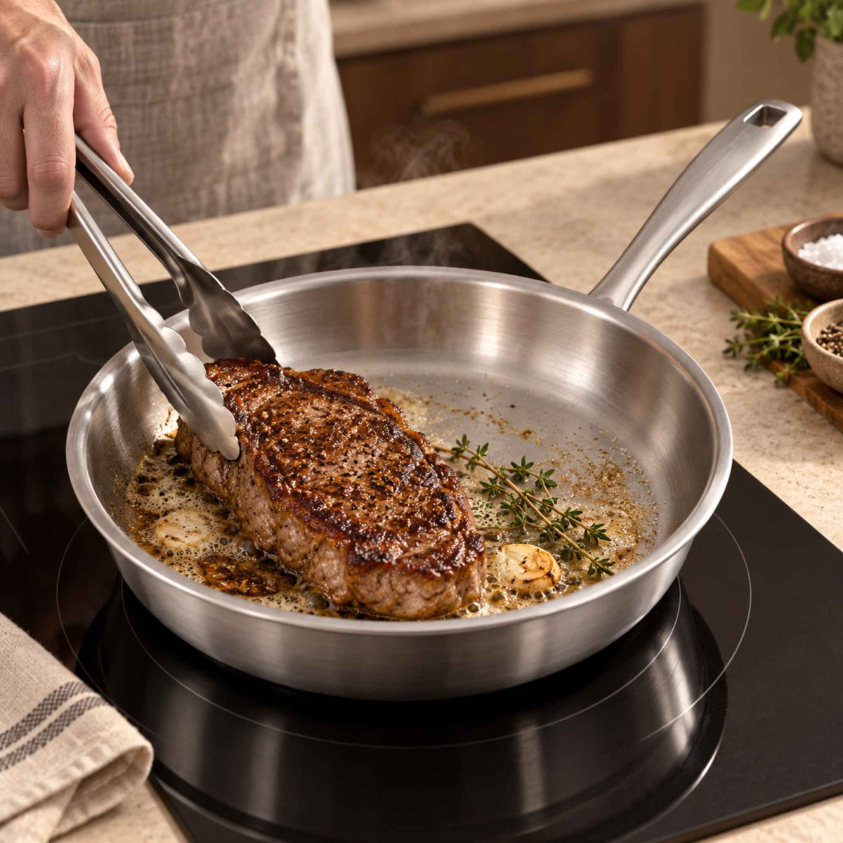 WONDERWALL ‘La Sélection Joyce’ 5-Ply Stainless Cookware Set, 7-Piece