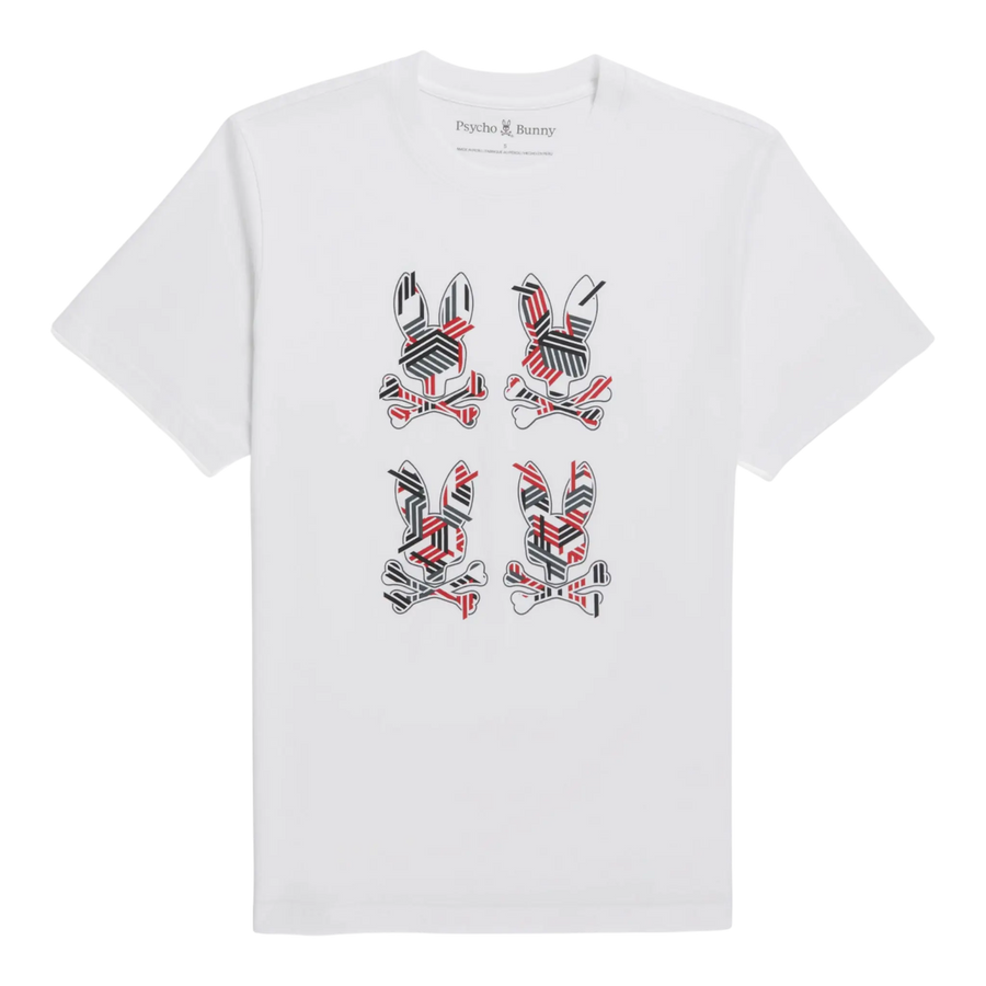 Psycho Bunny Plaza Graphic Men T‑Shirt White