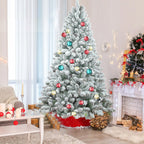 WONDERWALL ‘Noël DuBois’ 6 ft Flocked Artificial Christmas Tree – Green / White