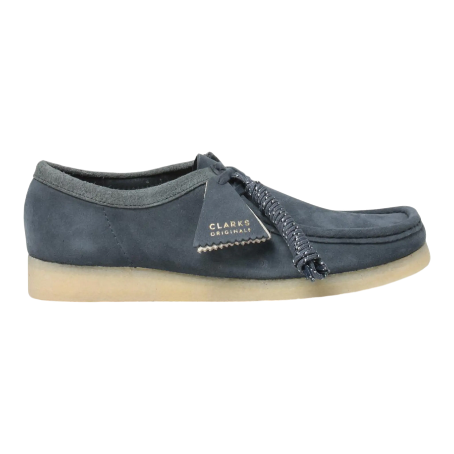 Clarks Originals Wallabee Men Casual Shoes Blue Suede