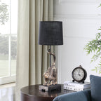 WONDERWALL 'Une Collection' 24" Wildlife Capuchin Monkey Table Lamp with Antique Bronze Finish - Golden Black