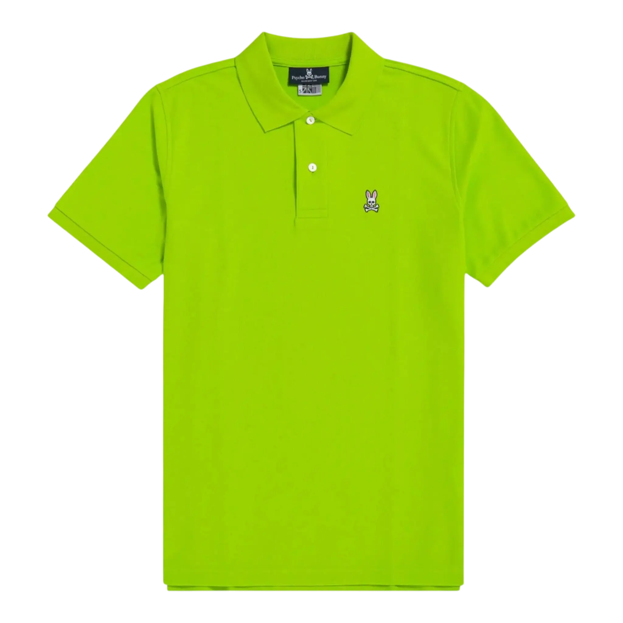 Psycho Bunny Classic Kids Polo Shirt Acid Lime