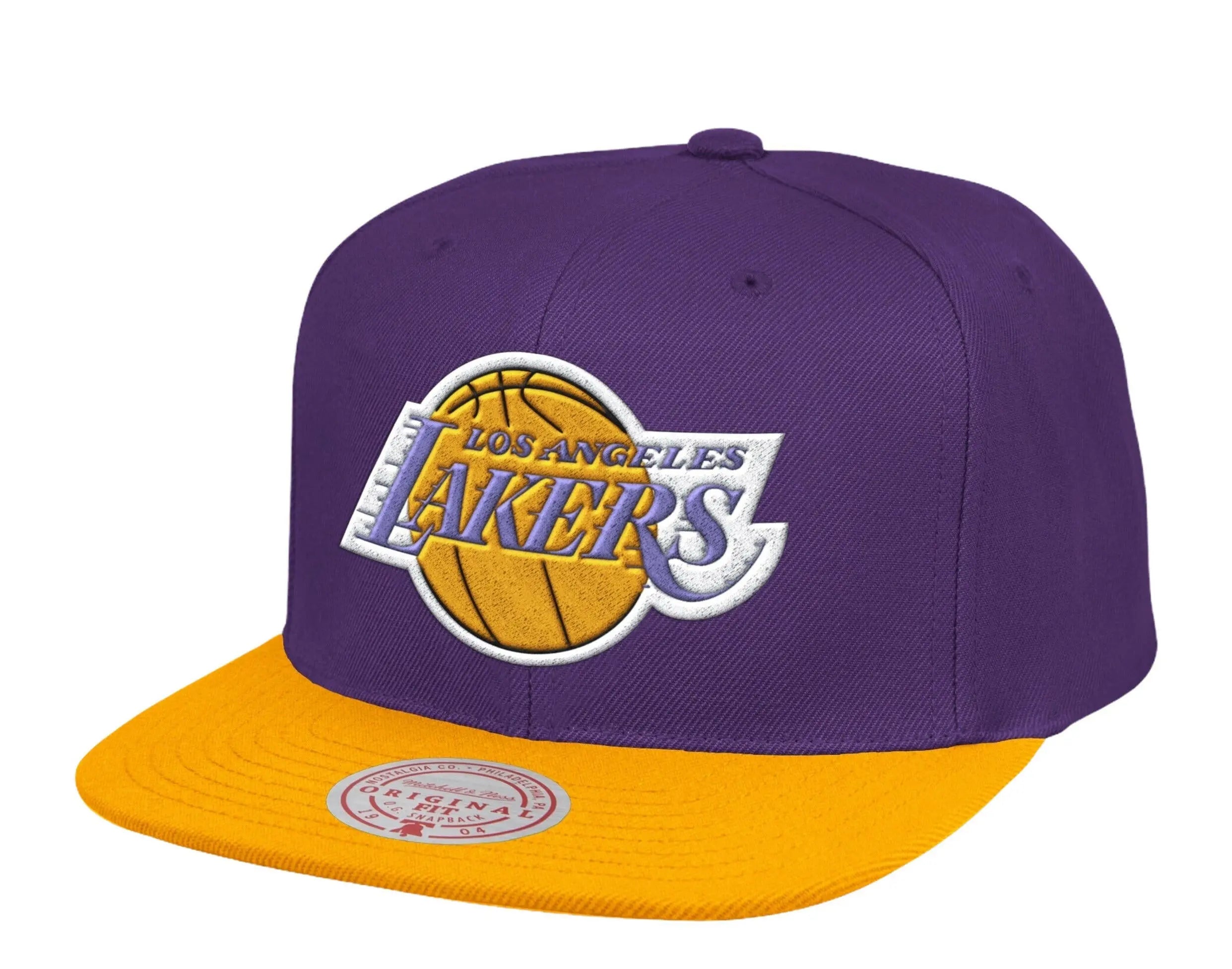 Mitchell & Ness Los Angeles Lakers HWC 1988 Finals Patch Men Snapback Hat Purple/Gold
