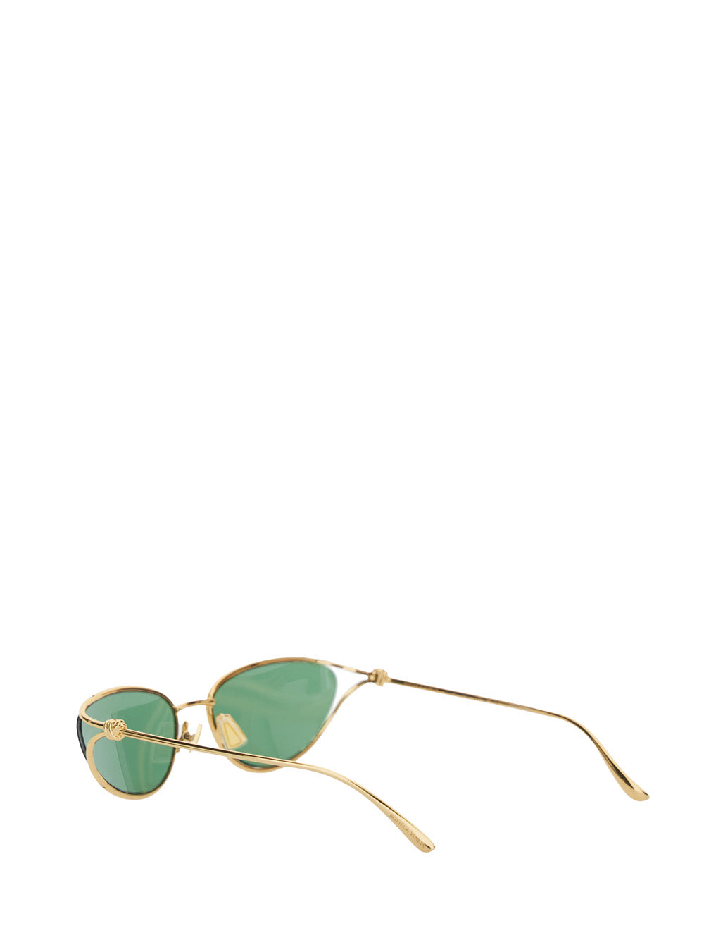 Bottega Veneta Women Green Sunglasses With Cat - Eye Design And Knot Detail On The Temples In Metal Woman