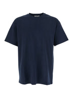 Men Blue T - Shirt With Logo On The Front In Cotton Man
