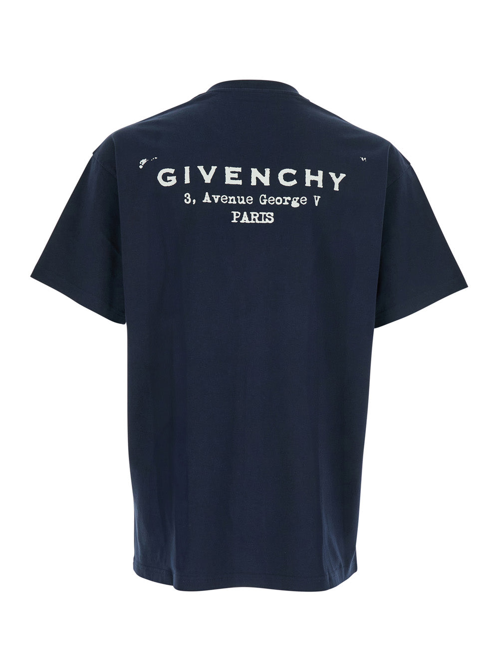 Men Blue T - Shirt With Logo On The Front In Cotton Man