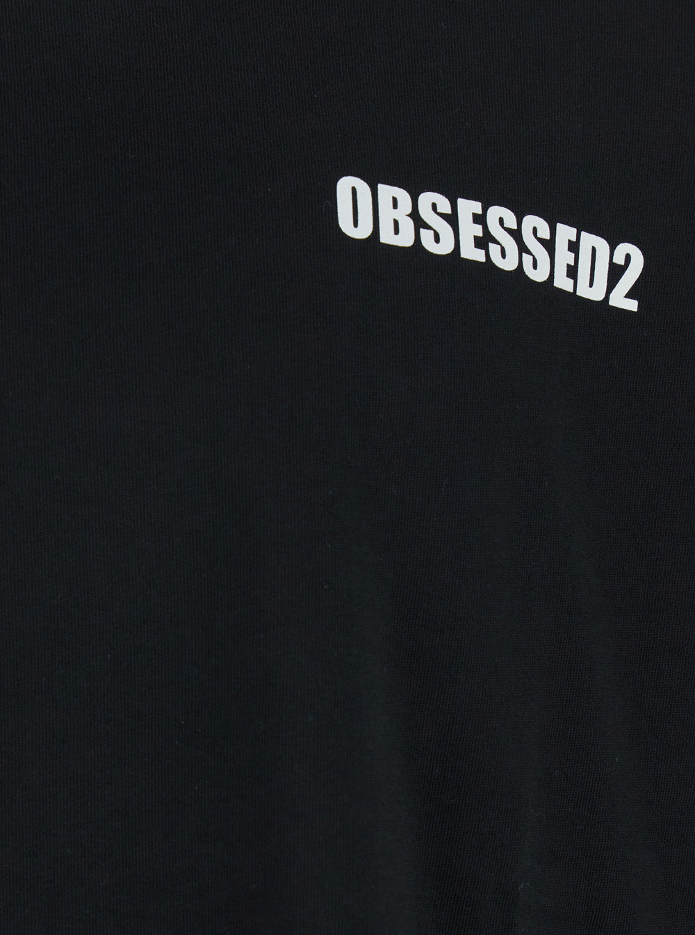 Dsquared2 Men Black T - Shirt With Logo On The Front In Cotton Man