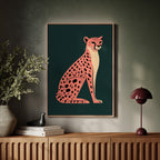 WONDERWALL 'L’Atelier Fun Collection' Pop Art Cheetah in Coral