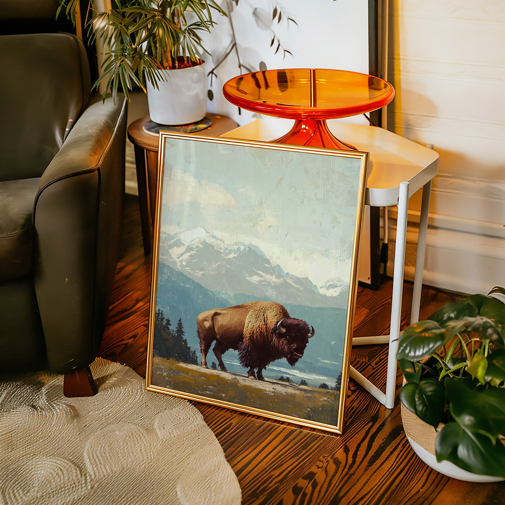 WONDERWALL ‘L’Atelier Fun Collection’ Bison Beneath the Mountain Sky