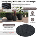 WONDERWALL 'Une Collection' Lightweight MGO Planter Set of 3 with Crackle Texture - Neutral