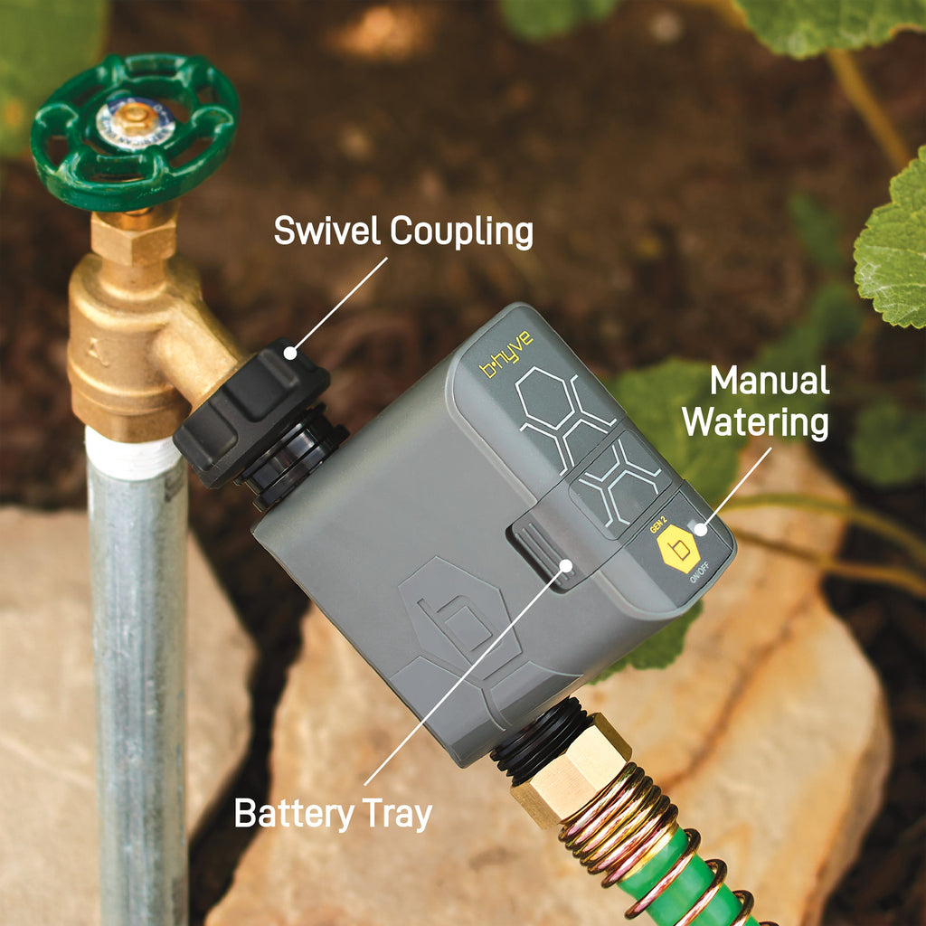 B - hyve Bluetooth 1 - Outlet Hose Faucet Timer | Retail Packaging | 21205