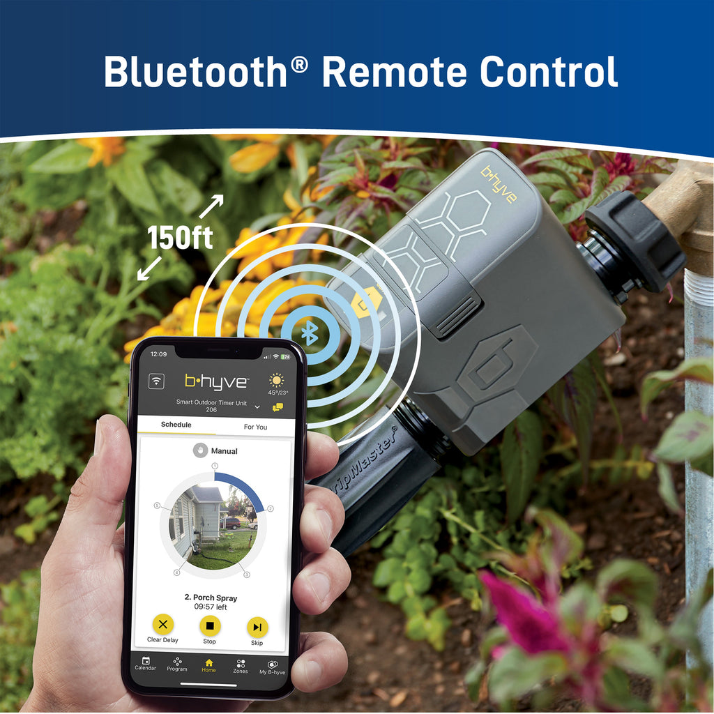 B - hyve Bluetooth 1 - Outlet Hose Faucet Timer | Retail Packaging | 21205