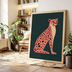 WONDERWALL 'L’Atelier Fun Collection' Pop Art Cheetah in Coral