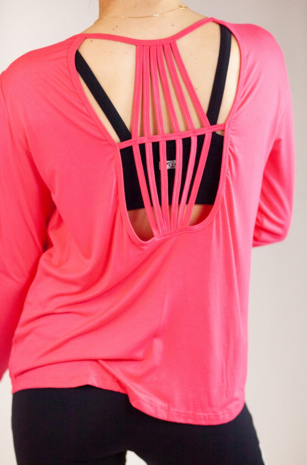 Lauren Long - Sleeve Top - Hot Pink