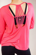 Lauren Long - Sleeve Top - Hot Pink