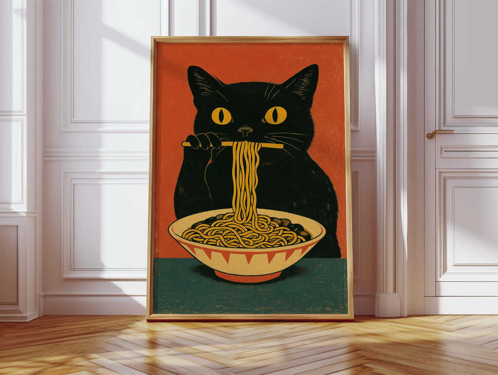 WONDERWALL 'L’Atelier Fun Collection' Ramen Raider – Midnight Noodles, Feline Style