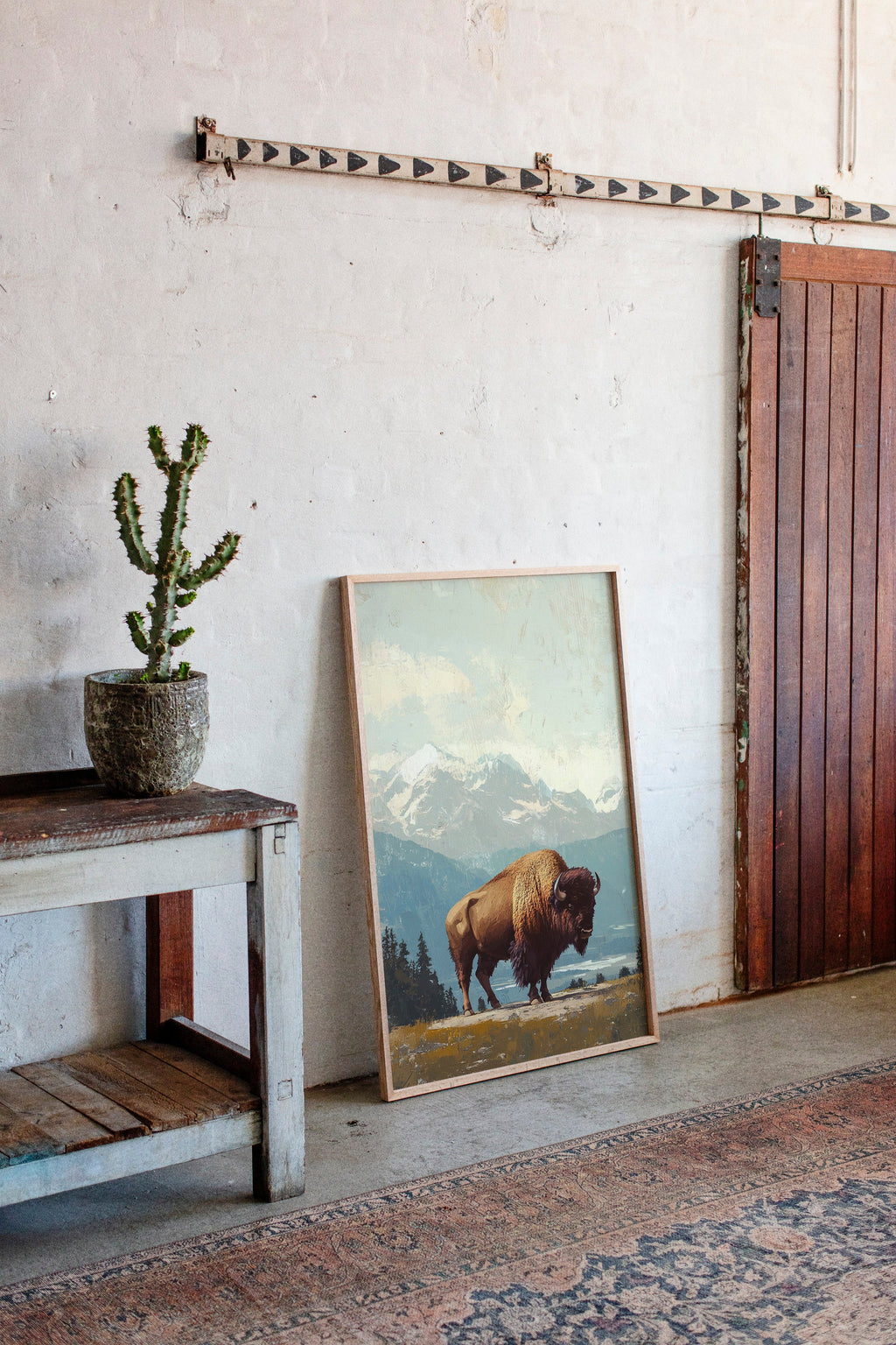 WONDERWALL ‘L’Atelier Fun Collection’ Bison Beneath the Mountain Sky