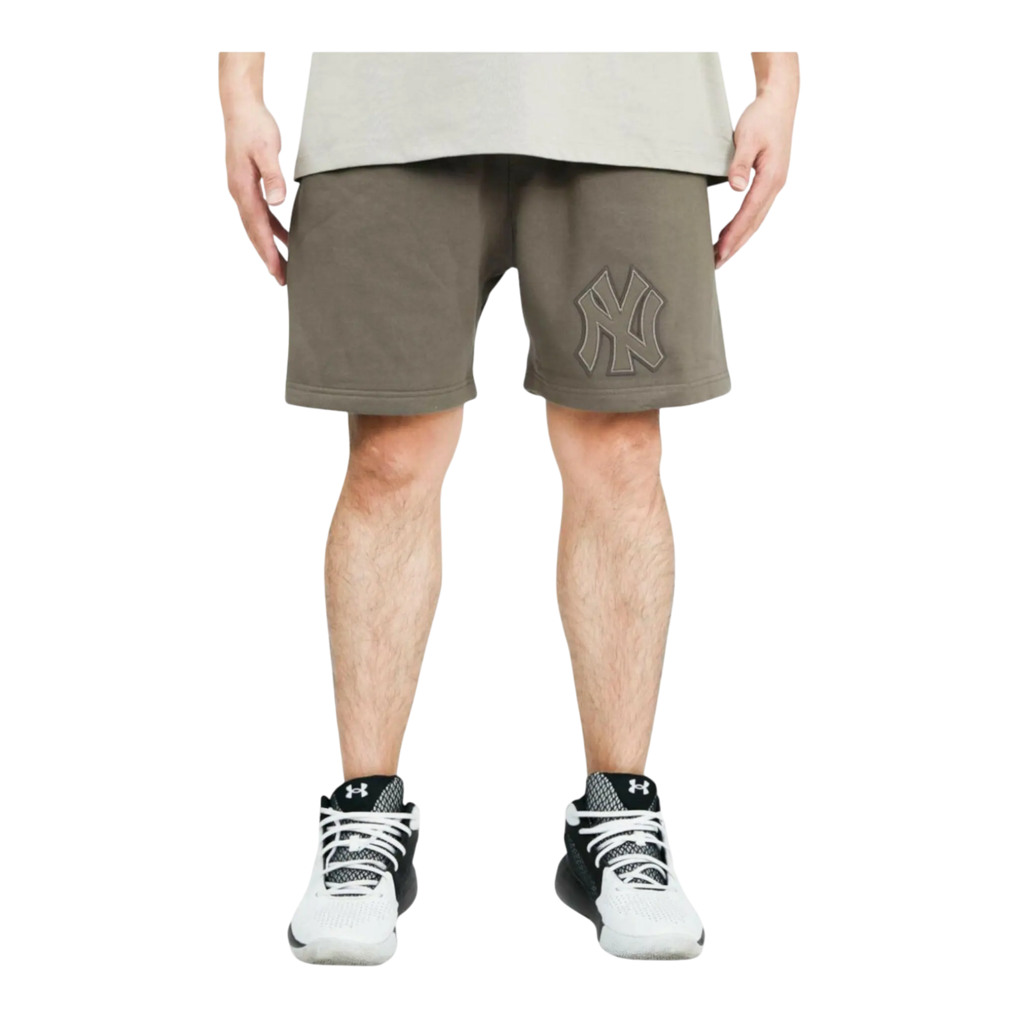 Pro Standard New York Yankees Neutral Men Fleece Shorts Dark Taupe