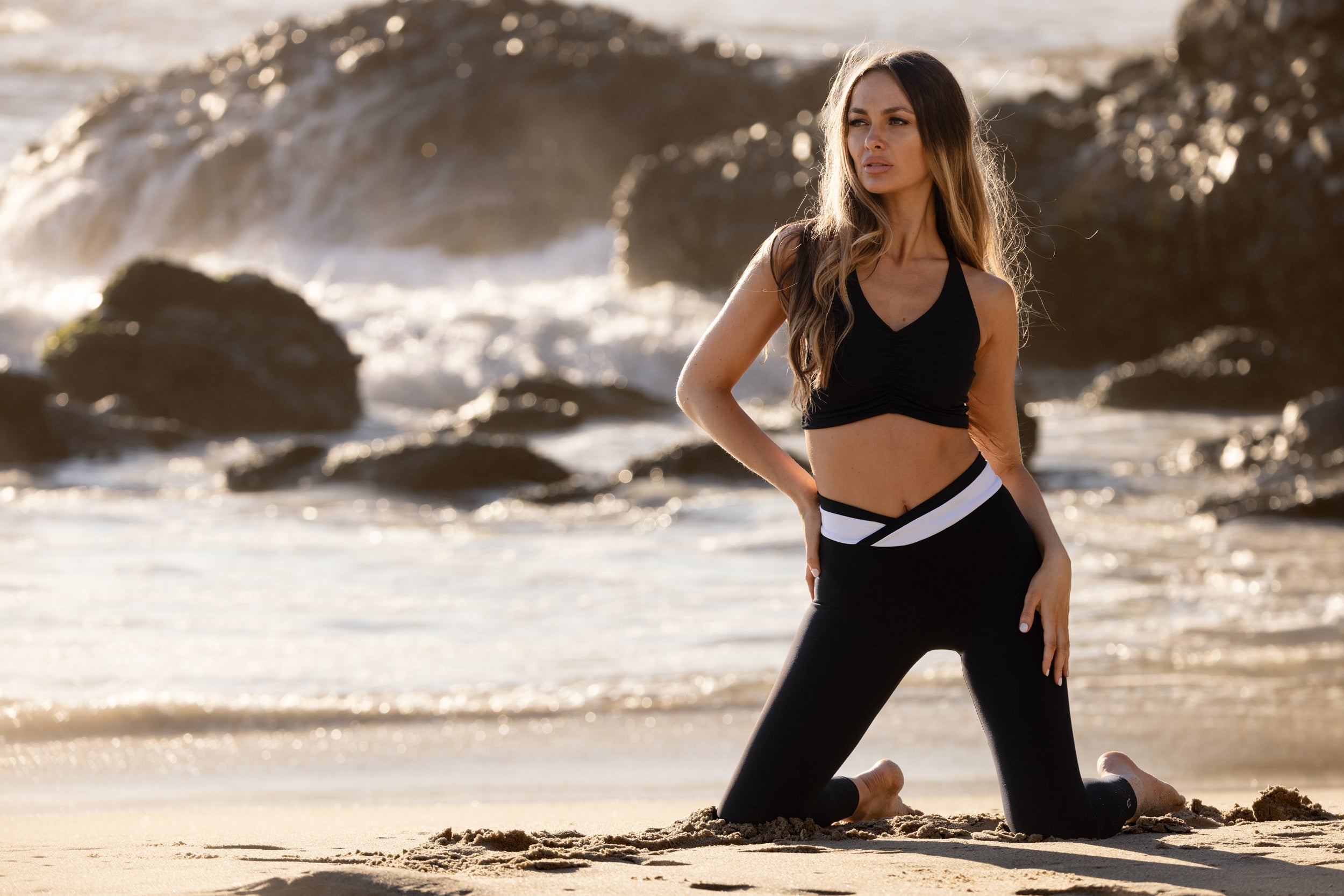Monte Carlo V Legging | Black & White