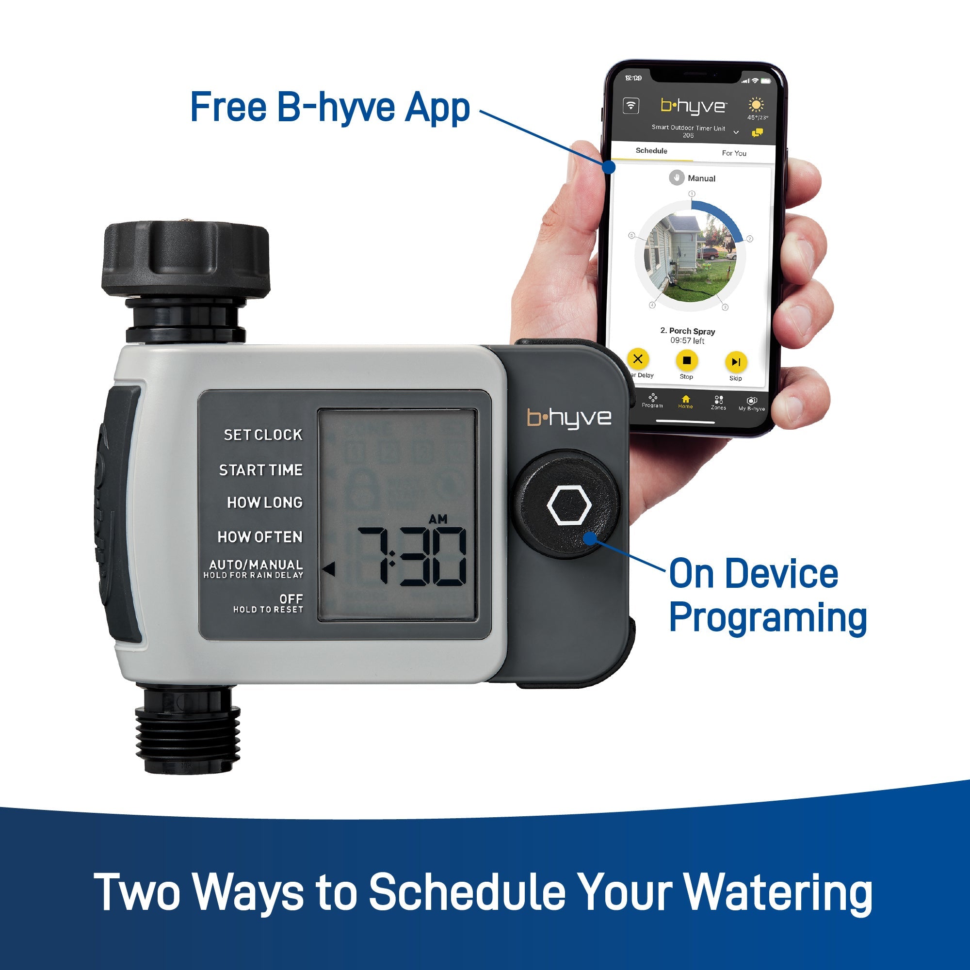 B - hyve XD Bluetooth 1 - Outlet Hose Faucet Timer | 24511