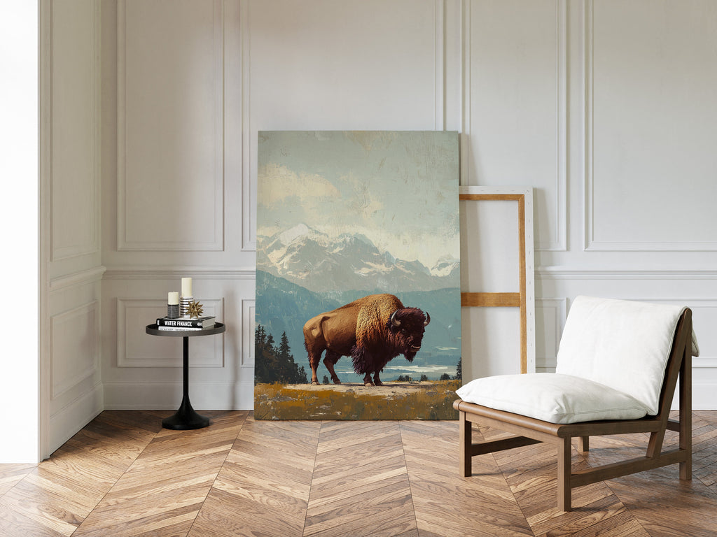 WONDERWALL ‘L’Atelier Fun Collection’ Bison Beneath the Mountain Sky