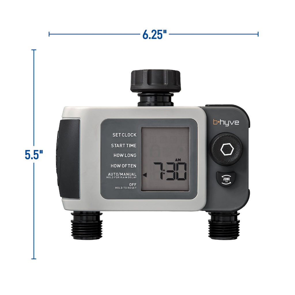B - hyve XD Bluetooth 2 - Outlet Hose Faucet Timer | 24632