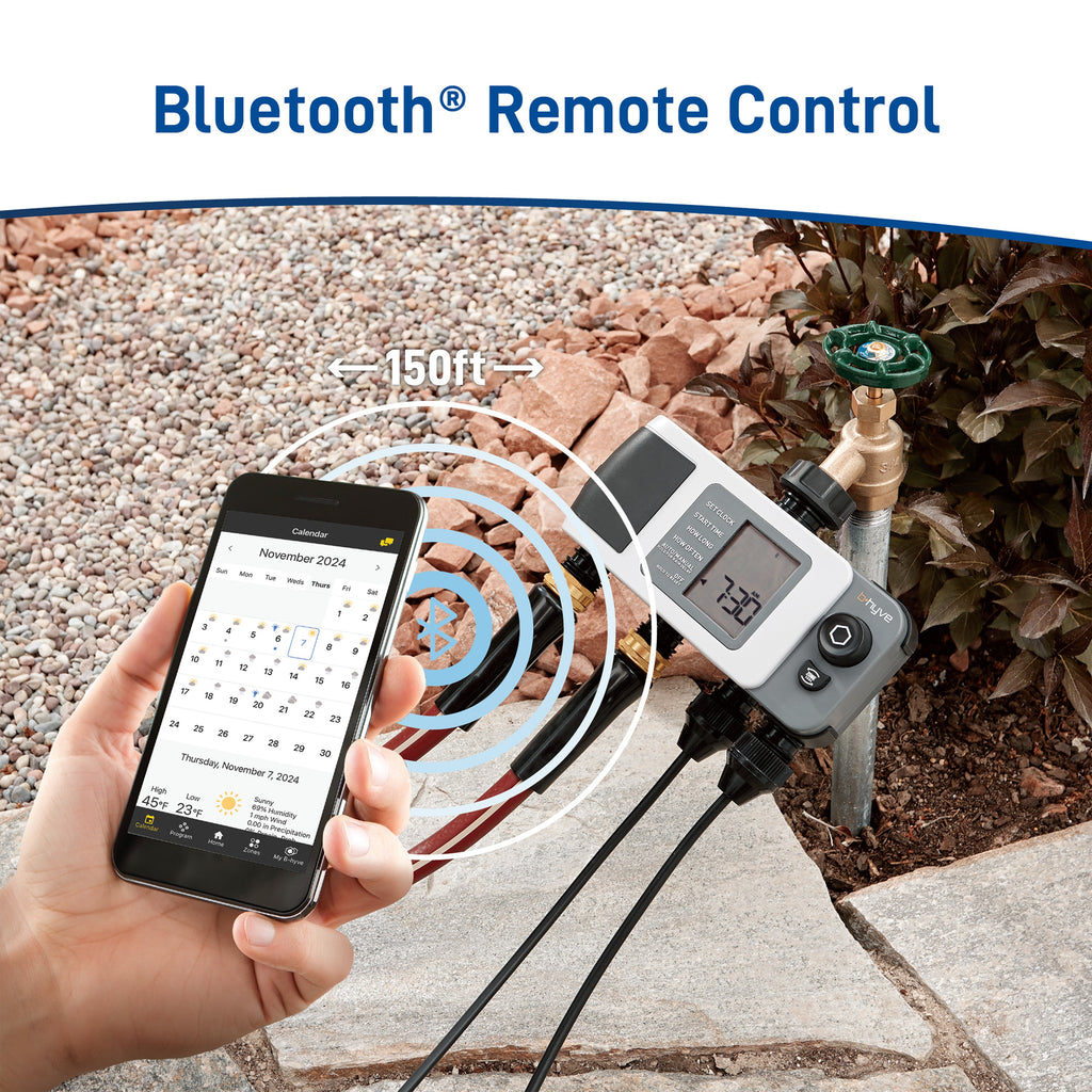 B - hyve XD Bluetooth 4 - Outlet Hose Faucet Timer w/Hub | 24639