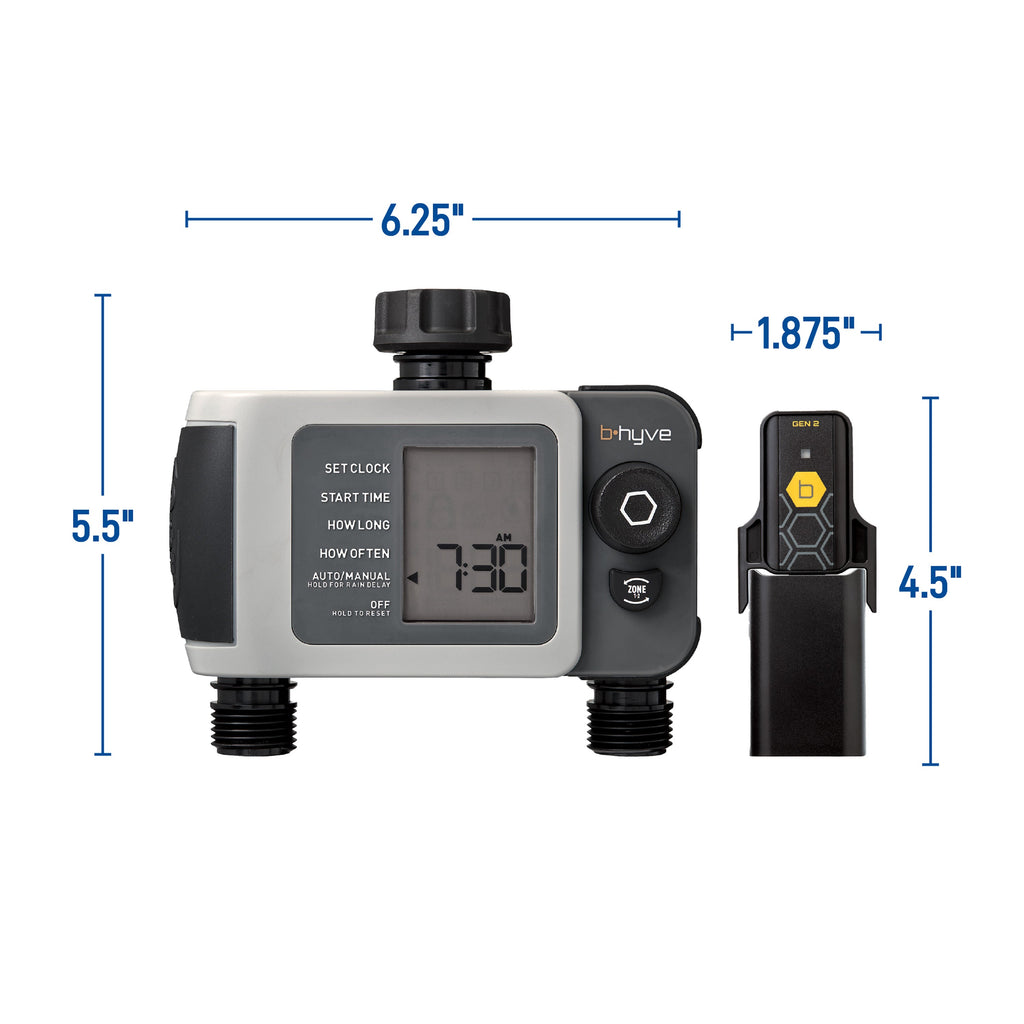 B - hyve XD Bluetooth 4 - Outlet Hose Faucet Timer w/Hub | 24639