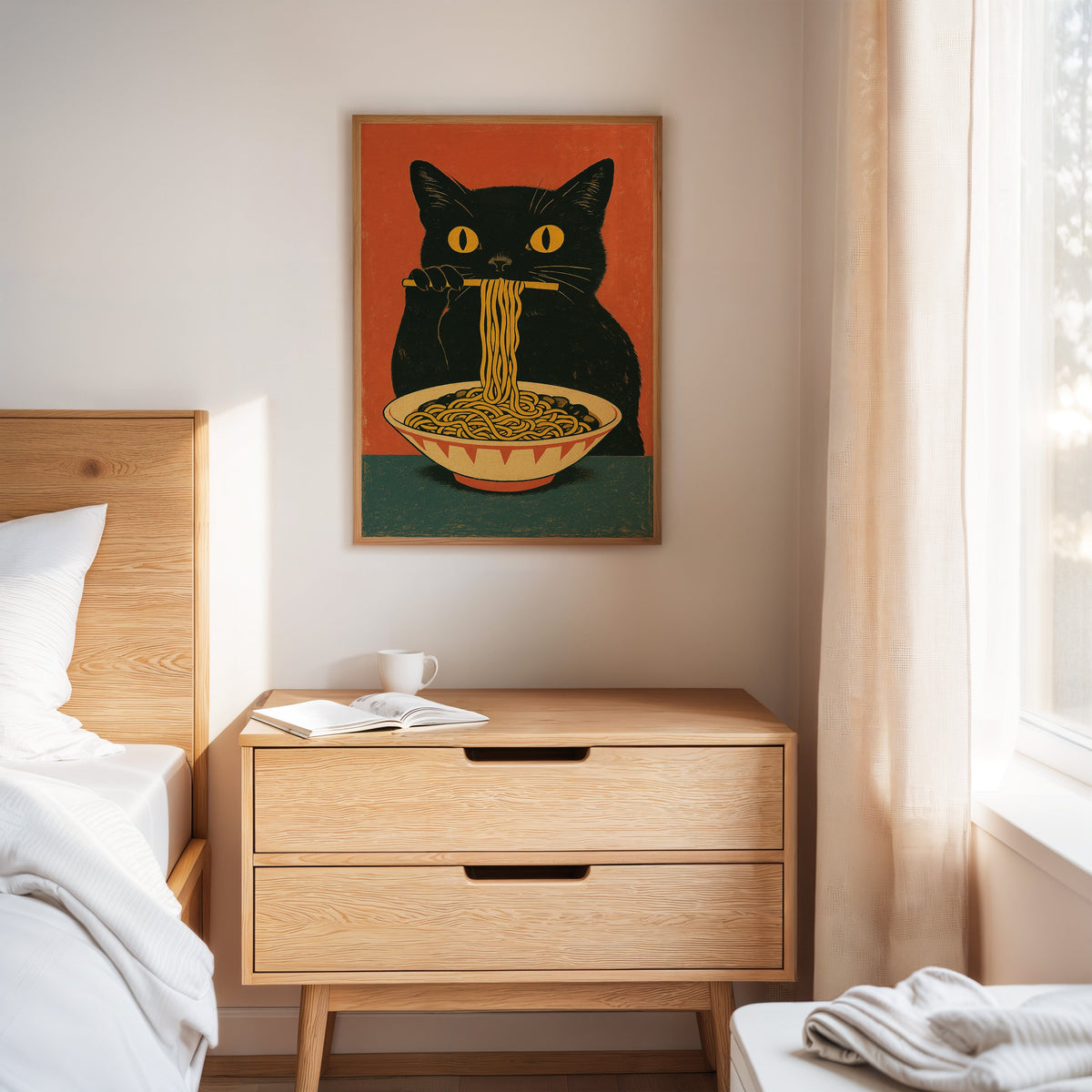 WONDERWALL 'L’Atelier Fun Collection' Ramen Raider – Midnight Noodles, Feline Style