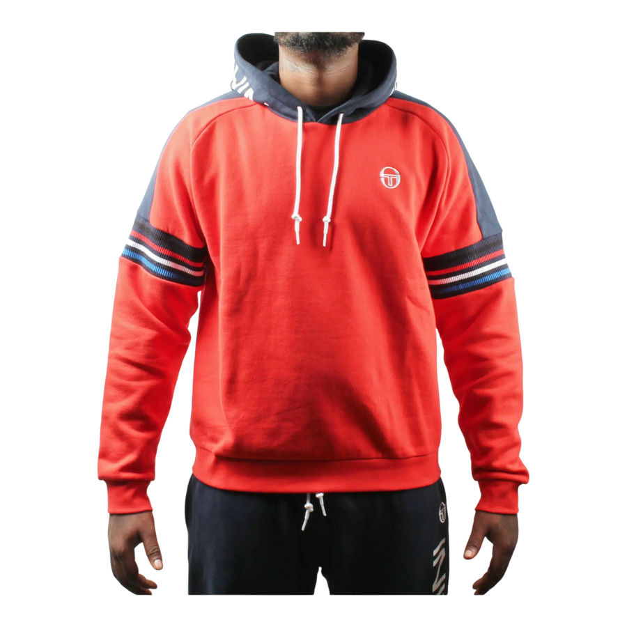 Sergio Tacchini Dominic Pull-Over Men Hoodie Vintage Red/Navy/White