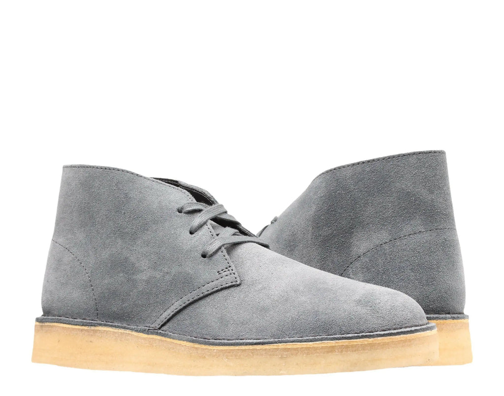 Clarks Originals Desert Coal Men Casual Chukka Boots Blue Suede